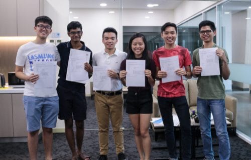 From Left - Joshua, Visagan, Wey Han, Hui Wen, Daryl and Mico were all smiles with their results